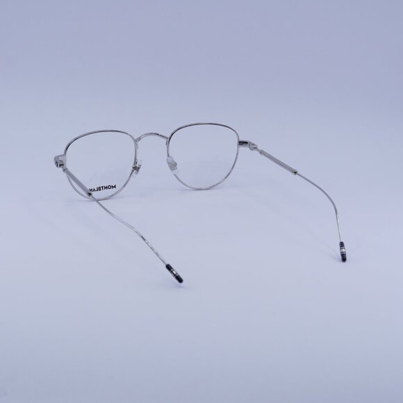 Montblanc MB0111O 001 Eyeglasses Silver 49mm Geometric Frame - Picture 6 of 11